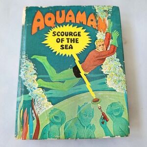 Vintage 1968 Aquaman Scourge of The Sea Big Little Book #2017 Whitman Hardcover